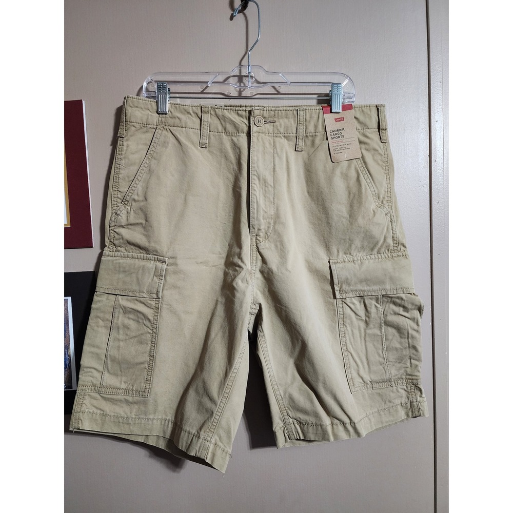 Levi's Carrier Cargo Shorts Loose Fit 34 Tan Khaki